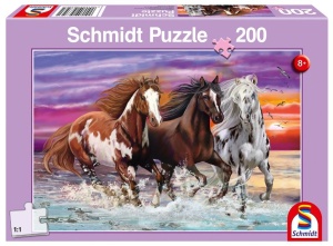 PUZZLE 200 TRZY DZIKIE KONIE G3, SCHMIDT