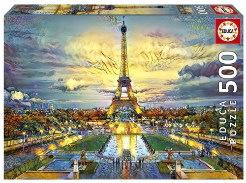 Puzzle 500 Wieża Eiffla, Paryż, Educa