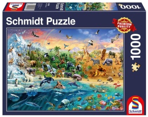 PUZZLE PQ 1000 KRÓLESTWO ZWIERZĄT G3, SCHMIDT
