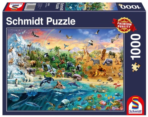 Puzzle PQ 1000 Królestwo zwierząt G3, Schmidt