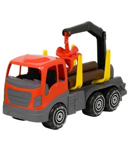 CIĘŻARÓWKA Z DREWNEM I DŹWIGIEM TIMBER TRUCK 45CM