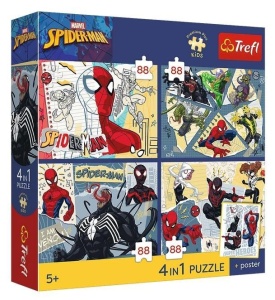 PUZZLE 4X88EL SIEĆ ZABAWY + KOLEKCJONERSKI PLAKAT