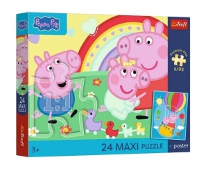 PUZZLE 24 PEPPA PIG ŚWINKOWE DNI TREFL, TREFL