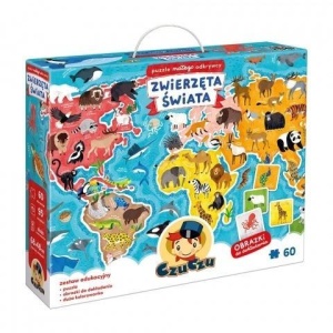 CZUCZU PUZZLE MAŁEGO ODKRYWCY ZWIERZĘTA ŚWIATA 4+