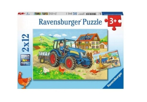 Puzzle 2x12 Ciężka praca, Ravensburger