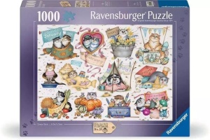 PUZZLE 1000 KALENDARZ SZALONYCH KOTÓW