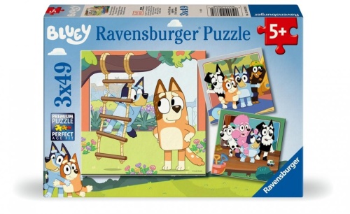 Puzzle 2D 3x49 Bluey and friends, Ravensburger