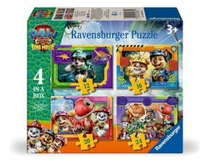 PUZZLE DLA DZIECI 2D 4W1: PSI PATROL DINO MOVIE