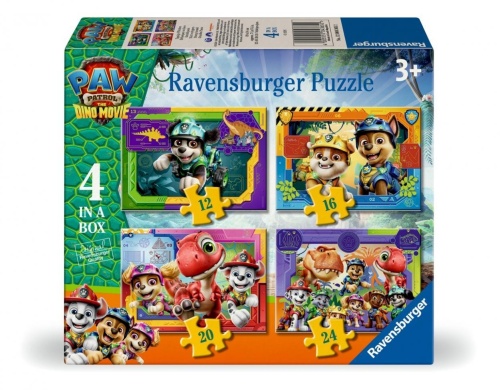 Puzzle dla dzieci 2D 4w1: Psi Patrol Dino Movie