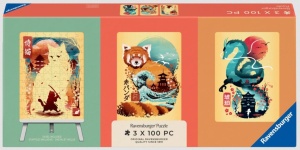 PUZZLE 2D 3X100 RED PANDA & DRAG
