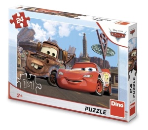 PUZZLE AUTA CARS ZYGZAK I ZŁOMEK 24EL, DINO TOYS