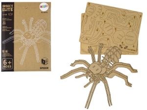 PUZZLE DREWNIANE 3D PAJĄK SKŁADANKA EDU 31EL