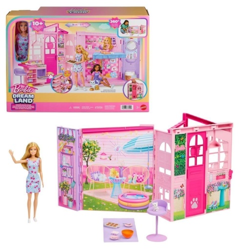 Barbie Weekendowy domek dla lalek Zestaw i lalka