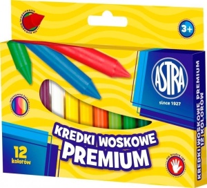KREDKI WOSKOWE PREMIUM 12 KOLORÓW BLS ASTRA