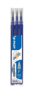 WKŁAD FRIXION CLICKER 0,5 NIEBIESKI 3SZT PILOT