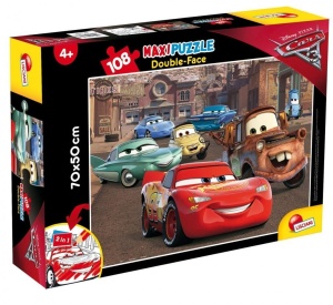 PUZZLE DWUSTRONNE SUPERMAXI 108 AUTA 3 RACER