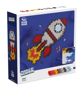 KLOCKI PLUS-PLUS PUZZLE BY NUMBERS RAKIETA 500EL