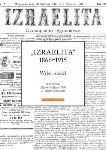 Izraelita 1866-1915, praca zbiorowa