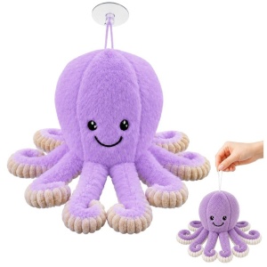 MASKOTKA OŚMIORNICA FIOLETOWA 16CM, LEANTOYS