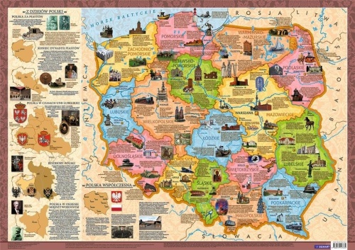 Mapa Polska województwa (plakat), praca zbiorowa