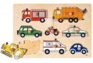 PUZZLE Z UCHWYTAMI - POJAZDY, GOKI
