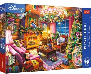 PUZZLE 1000 ŚWIĄTECZNA CHATKA DISNEY TREFL, TREFL