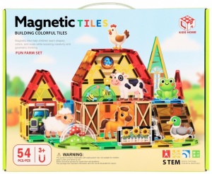 KLOCKI MAGNETYCZNE FARMA 54EL, MEGA CREATIVE