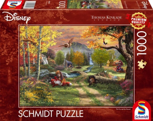 Puzzle 1000 Lis i Pies (Disney), Schmidt