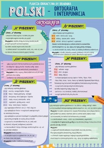 Karta edu składana j. polski - polszczyzna A4