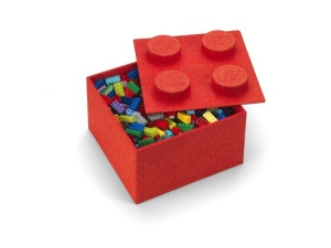 LEGO STORAGE BRICK 4 FELT RED, NHG