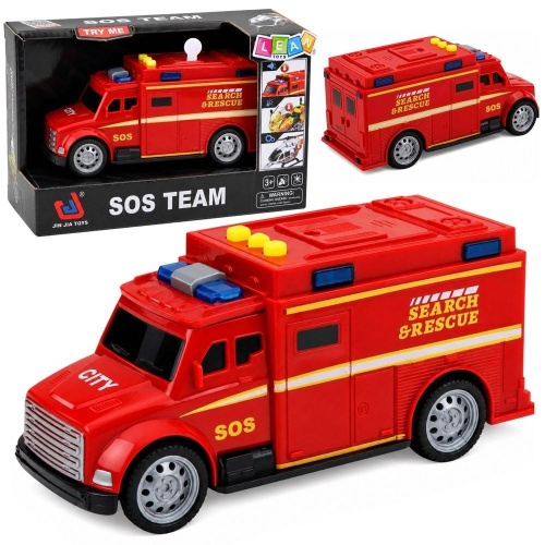 Ambulans światło i dźwięk czerwony 1:32, Leantoys