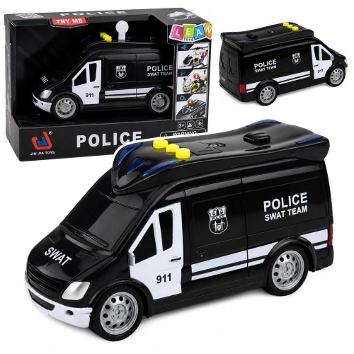 Samochód SWAT van światło i dźwięk 1:32, Leantoys