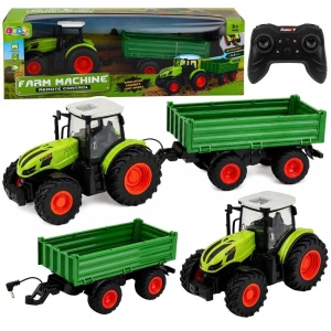 TRAKTOR Z PRZYCZEPĄ WYWROTKĄ R/C 1:24, LEANTOYS
