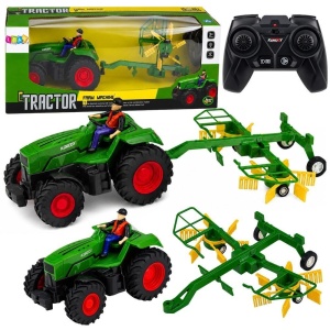 TRAKTOR Z ZGRABIARKĄ R/C 1:24, LEANTOYS