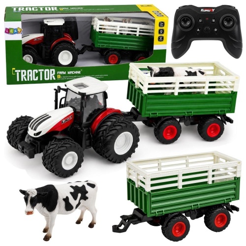 Traktor z przyczepą R/C 1:24, Leantoys