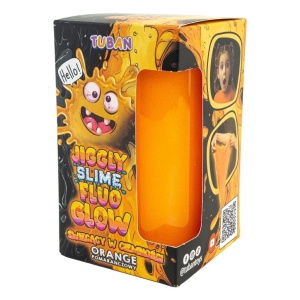JIGGLY SLIME FLUO GLOW POMARAŃCZOWY, TUBAN
