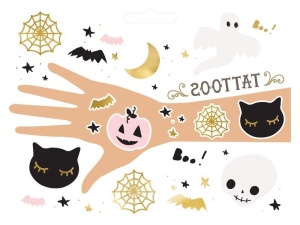 TATUAŻE ZMYWALNE BOO! 12SZT, PARTYDECO