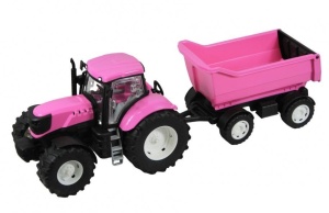 TRAKTOR RÓŻOWY Z WYWROTKĄ, BĄCZEK