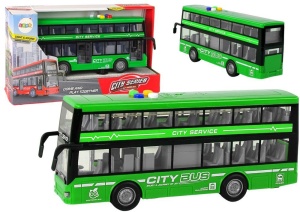 AUTOBUS PIĘTROWY Z NAPĘDEM FRYKCYJNYM 1:16 ZIELONY