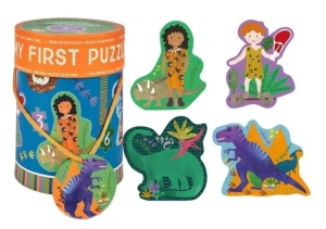 PUZZLE DLA POCZĄTKUJĄCYCH DINOZAURY 4W1