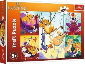 PUZZLE 100 DZIELNY KRÓL LEW TREFL, TREFL