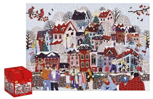 Puzzle 1000 Christmas Winter Village, INTERDRUK