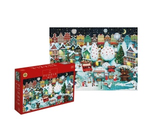 PUZZLE 1000 CHRISTMAS FROSTY TOWN, INTERDRUK