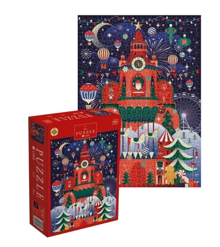 Puzzle 1000 Christmas Santa's Tower, INTERDRUK