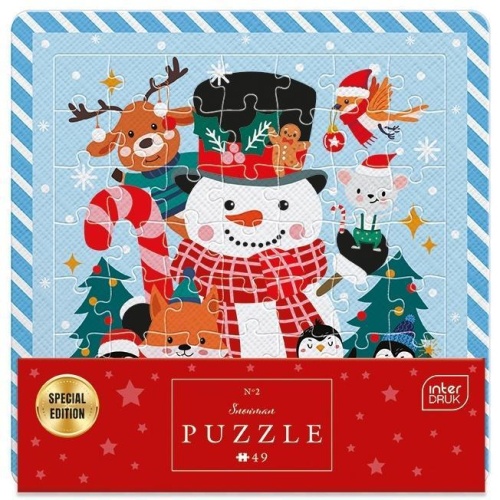 Puzzle w ramce 49 Snowman, INTERDRUK