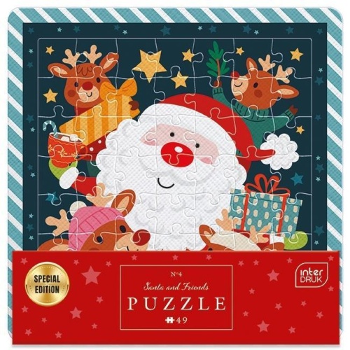 Puzzle w ramce 49 Santa and Friends, INTERDRUK