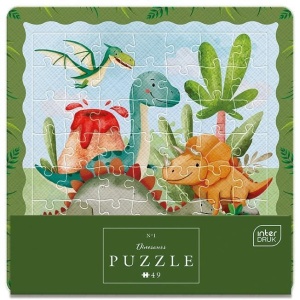 PUZZLE W RAMCE 49 FRIENDS DINOSAURS, INTERDRUK